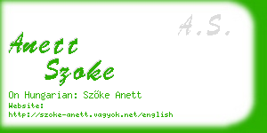 anett szoke business card